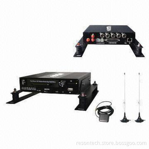 HDD mobile DVR, supports GPS tracking and Wi-Fi download, H.264, 4CH full D1, USB and SD card backup